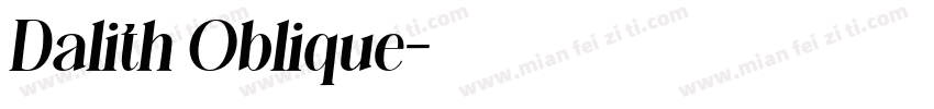 Dalith Oblique字体转换
